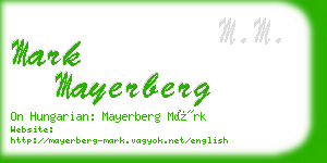 mark mayerberg business card